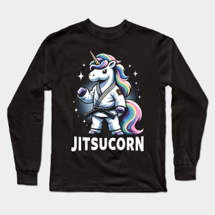 Jiu Jitsu Unicorn Jitsucorn Funny Jiu Jitsu Long Sleeve T-Shirt